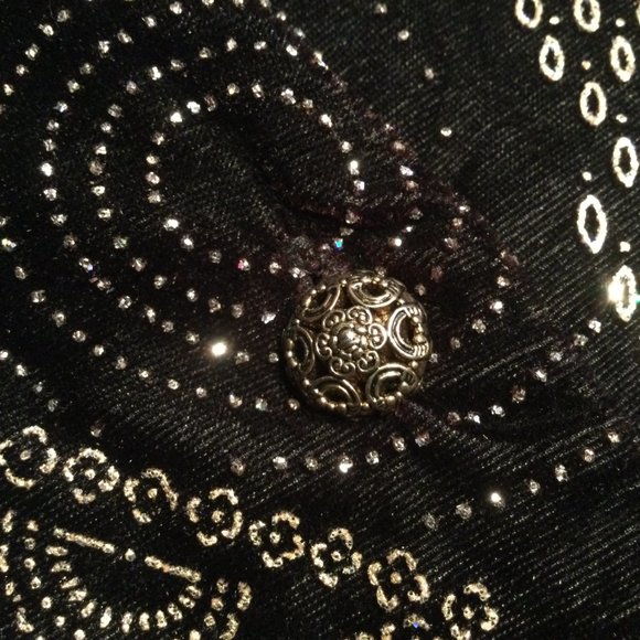 Miz California Ladies L Black Foil vest Button Down Geometric Patterns - Picture 5 of 9